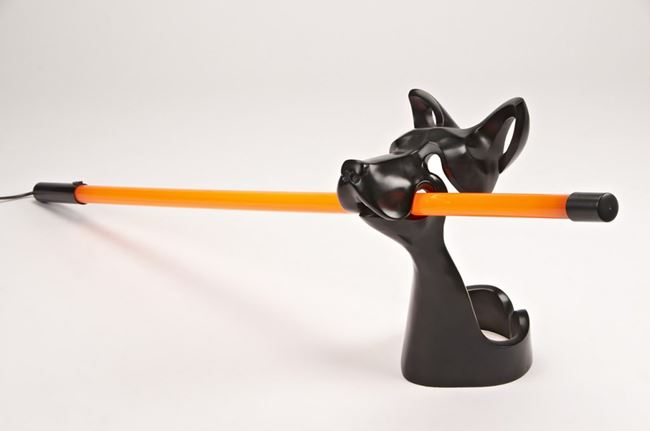 Spot-dog Lamp (orange) by Hubert Le Gall contemporary artwork
