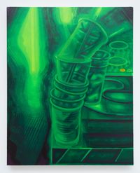 Untitled (green cups) by James Bartolacci contemporary artwork painting, works on paper