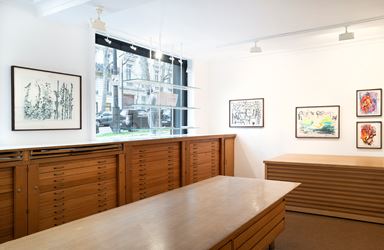 Exhibition view: Simone Fattal, Au bord du Barada, Lelong & Co. Paris, Rue de Téhéran, Paris (14 January–27 February 2021). Courtesy Galerie Lelong & Co. Paris.