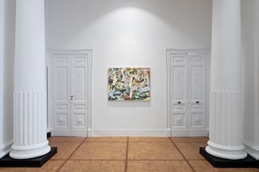 Exhibition view: Cecily Brown, We Didn’t Mean to Go to Sea, Thomas Dane Gallery, Naples (19 March–27 July 2019). © Cecily Brown. Courtesy the artist and Thomas Dane Gallery. Photo: Amedeo Benestante.