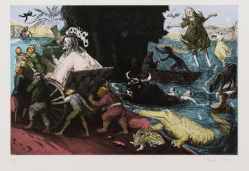 Paula Rego,The Neverland (1992). Etching, Edition of 50. 57,5 x 71,7 cm (22 5/8 x 28 1/4 in).