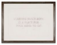 Survival: Someone else's body... by Jenny Holzer contemporary artwork drawing