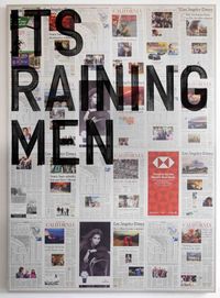 Untitled 2018 (It's Raining Men, LA Times, December 2017) by Rirkrit Tiravanija contemporary artwork works on paper