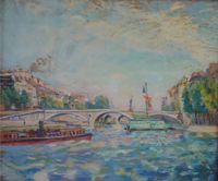 Les quais de la Seine à Paris by Armand Guillaumin contemporary artwork painting, works on paper, drawing