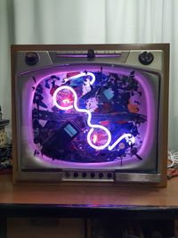 Neon TV - Heaven and Earth by Nam June Paik contemporary artwork sculpture, mixed media