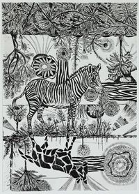 Zebra by Hartmut Neumann contemporary artwork print