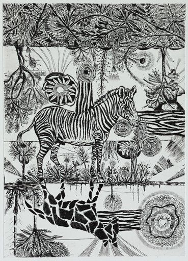 Zebra by Hartmut Neumann contemporary artwork