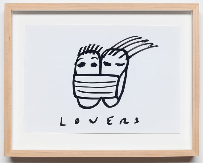 Virus Diary (Lovers) by Dan Perjovschi contemporary artwork