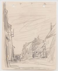 Dorfstraße in Thüringen by Lyonel Feininger contemporary artwork works on paper, drawing