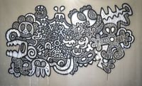 Zap Zap by Mr Doodle contemporary artwork painting, works on paper