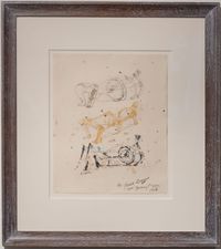Three Reclining figures by Henry Moore contemporary artwork drawing