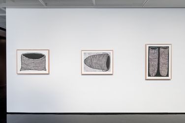 Exhibition view: Kieren Karritpul, New Works on Paper, Tolarno Galleries, Melbourne (19 August–16 September 2023). Courtesy Tolarno Galleries.