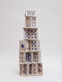 Club King Top Cardhouse by Jesse Edwards contemporary artwork ceramics