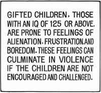 Gifted Children, those with an IQ... by Jenny Holzer contemporary artwork mixed media