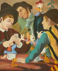 Trepidatious hand, after Caravaggio by Harry Rothel contemporary artwork painting