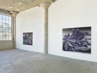 Exhibition view: Miroslav Pelák, Rider of the Apocalypse, Simchowitz DTLA, Los Angeles (17 November–8 December 2022). Courtesy Simchowitz.