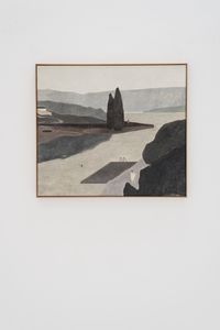 Lake scenary by Jon Koko contemporary artwork painting, works on paper, drawing