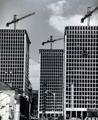 Untitled, Buildings with crane by Walker Evans contemporary artwork photography