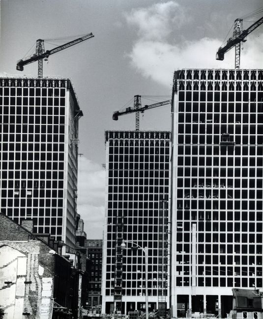 Untitled, Buildings with crane by Walker Evans contemporary artwork