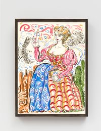 Republican Wonderwoman Motherhood by Julia Long contemporary artwork painting, works on paper