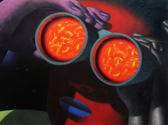 Jordan Kasey, Looking at the Sun from Very Far Away, 2024, Oil on canvas, 178x239 cm