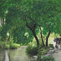Study of Green-Seoul-Vacant Lot-Cheonggye Creek (Stream) by Honggoo Kang contemporary artwork painting