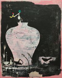 Liu Shih-Tung, Talk to Yourself, 2024, Mixed media on canvas, 162x130 cm
