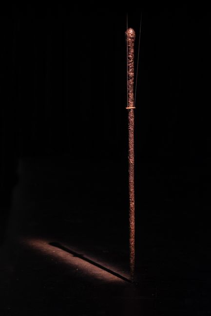 In Search of Mohamed: relics #1 walking stick by Ezz Monem contemporary artwork