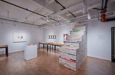 Exhibition view: Richard Jackson, Works with Books, Hauser & Wirth, Los Angeles, Book & Printed Matter Lab (20 March–6 June 2021). © Richard Jackson. Courtesy the artist and Hauser & Wirth. Photo: Mario de Lopez.