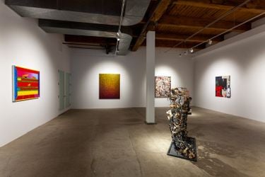 Exhibition view: Group Exhibition, Abstraction & Social Critique, Kavi Gupta, Washington Blvd, 1st Floor, Chicago (23 October–18 December 2021). Courtesy Kavi Gupta.
