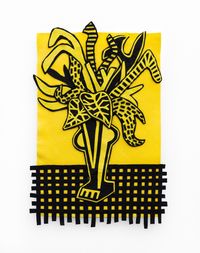 Black and Yellow by Jody Paulsen contemporary artwork textile