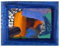After Visiting David Hockney (second version) by Howard Hodgkin contemporary artwork painting