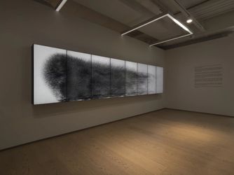 Exhibition view: teamLab, Existence in an Infinite Continuity, Pace Gallery, Geneva (9 June–2 July 2022). Courtesy Pace Gallery.