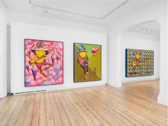 Exhibition view: OSGEMEOS, In the Corner of the Mind, Lehmann Maupin, London (4 May–18 June 2022). Courtesy Lehmann Maupin. Photo: Eva Herzog.