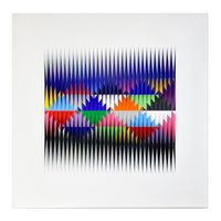 Silenzio e colore: è musica by Alberto Biasi contemporary artwork painting, mixed media