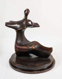 Working Model for Figure : Arms Outstretched (1960) by Henry Moore contemporary artwork sculpture