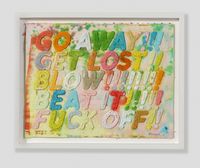 Go Away! by Mel Bochner contemporary artwork works on paper, mixed media