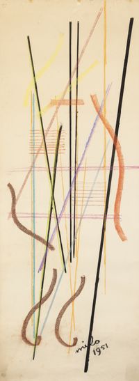 Composition by Jean Milo contemporary artwork works on paper, drawing