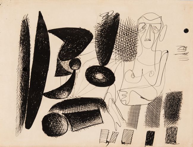 Untitled [after Picasso’s “Carnet Dinard”] [Double-sided] by Arshile Gorky contemporary artwork