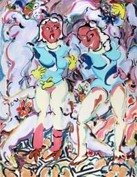 Super Twins No.2 by Xinyan Zhang contemporary artwork painting