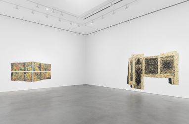 Exhibition view: Jack Whitten, I AM THE OBJECT, Hauser & Wirth, 22nd Street, New York (5 November 2020–23 January 2021). © Jack Whitten Estate. Courtesy the Jack Whitten Estate and Hauser & Wirth. Photo: Thomas Barratt.