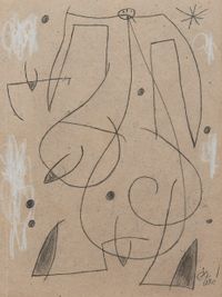 Femme, oiseau, étoile, constellations by Joan Miró contemporary artwork painting, works on paper, drawing
