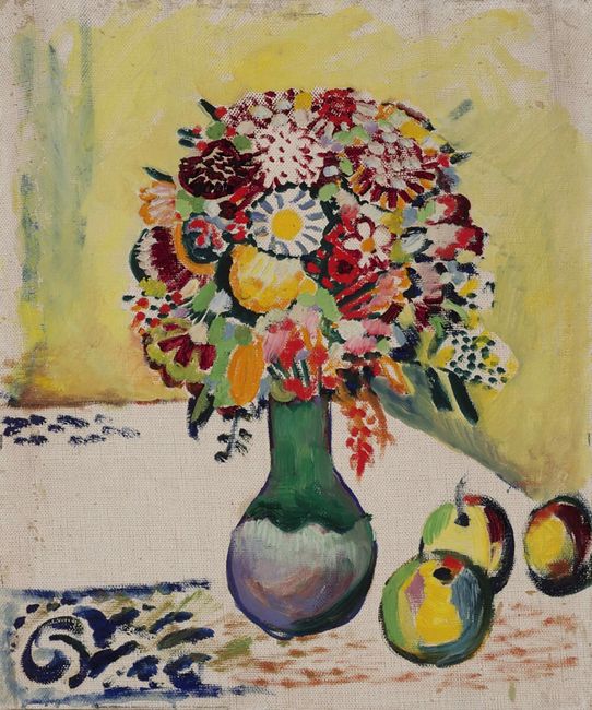 Still Life with Flowers and Three Apples by August Macke contemporary artwork