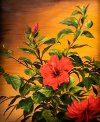 Hibiscus by Christopher Bassi contemporary artwork painting
