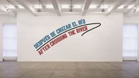 AFTER CROSSING THE RIVER by Lawrence Weiner contemporary artwork installation