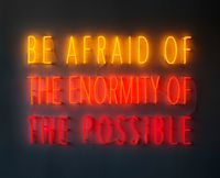 Be Afraid of the Enormity of the Possible by Alfredo Jaar contemporary artwork installation