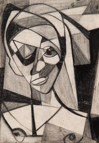 Untitled [Abstracted Face] by Ruth Lewin contemporary artwork works on paper, drawing