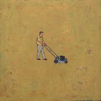 Man Mowing by Dick Frizzell contemporary artwork painting