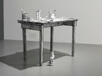 Daedalus' Table by Mary Reid Kelley contemporary artwork installation