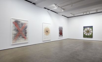 Exhibition view: Shahzia Sikander, Weeping Willows, Liquid Tongues, Sean Kelly, New York (5 November–19 December 2020). Courtesy: Sean Kelly, New York. Photo: Jason Wyche New York.